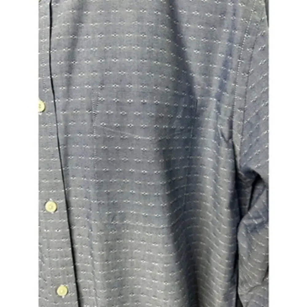 Banana Republic Blue & White Long Sleeve Button Up Shirt Men's XL